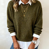Pull À col patchwork