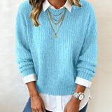 Pull À col patchwork