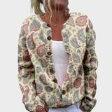 Lara | Gilet fleuri à motifs Automne