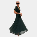 Nina | Robe à col en V longue fleuri