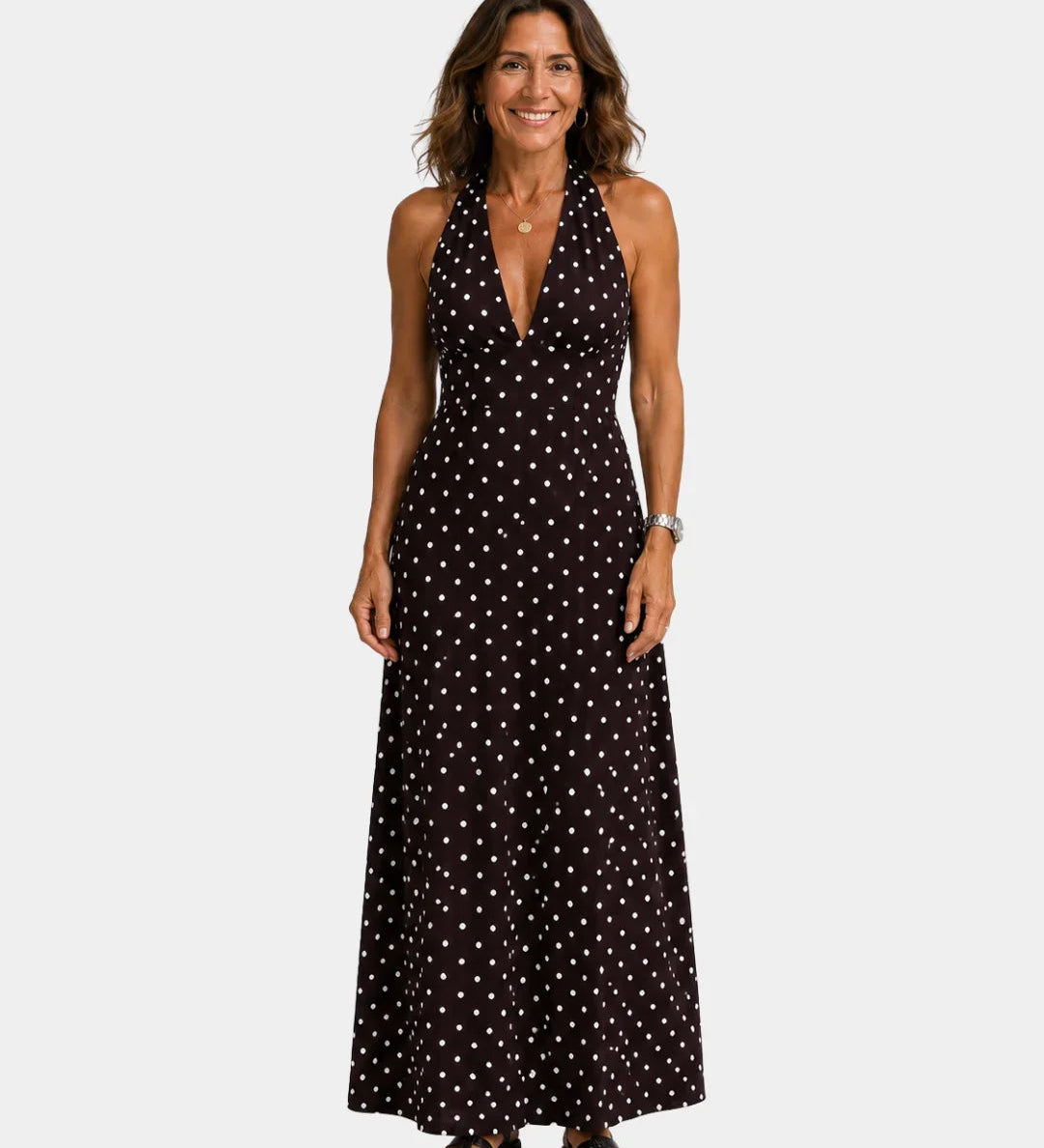 Lucerenne | Robe à imprimé pois