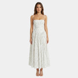 Oriane | Robe élégante fleuri maxi