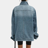 Veste Lucie – Rétro délavé avec un haut col
