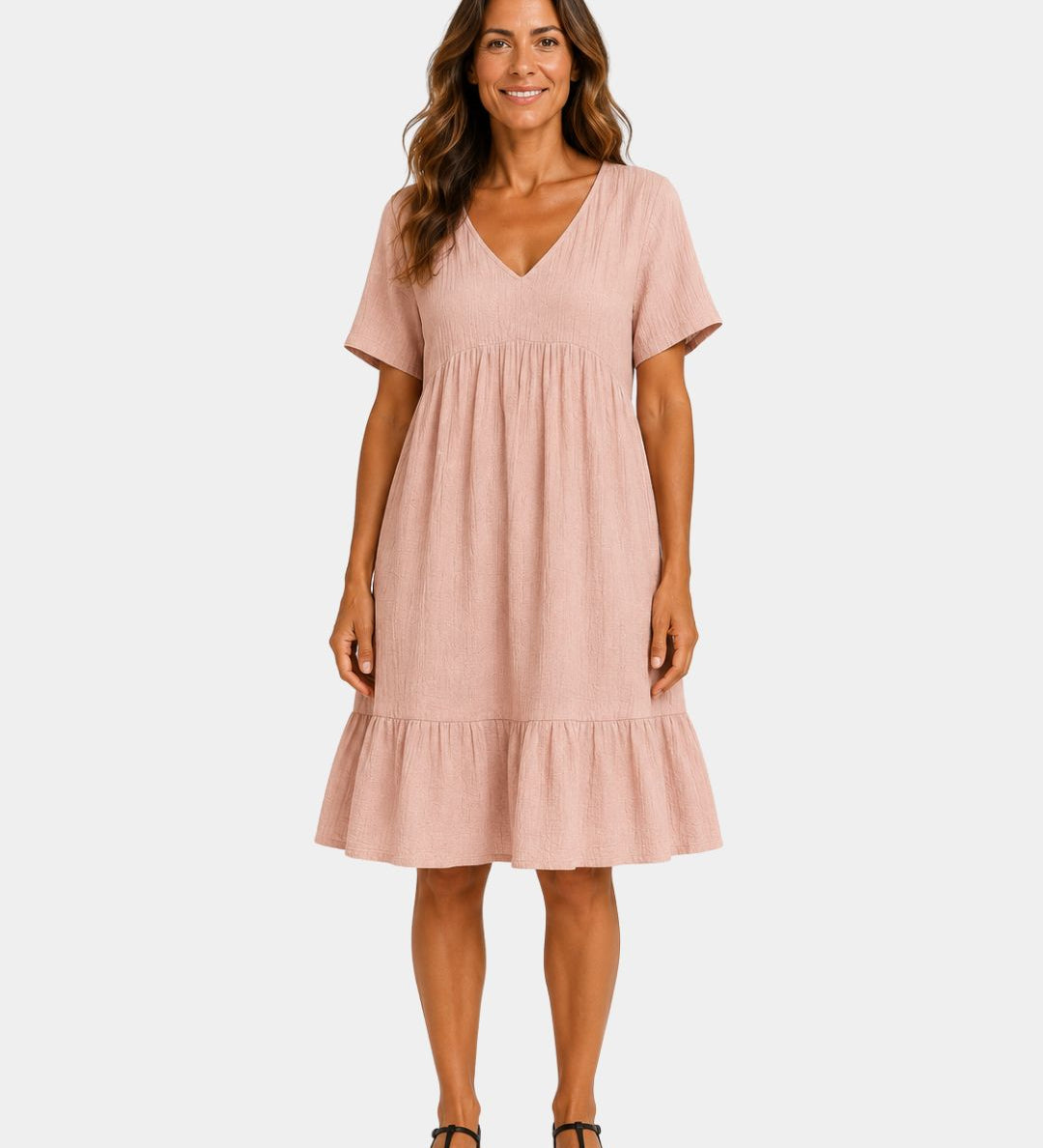 Alixandre | Robe élégante texturé midi