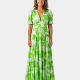 Césarie | Robe élégante fleuri maxi