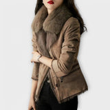 Mariana | Manteau gris en laine Conçu en Sheep's en laine