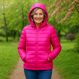 Aamu | Veste de mi-saison en rose éclatant