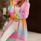 Noemi | Gilet Doux Pastel Rayé