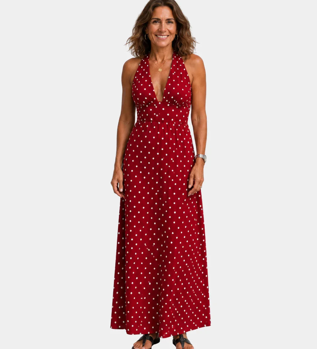 Lucerenne | Robe à imprimé pois