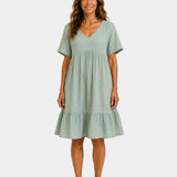 Alixandre | Robe élégante texturé midi