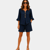 Auberte | Blouse et court Ensemble