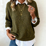 Pull À col patchwork