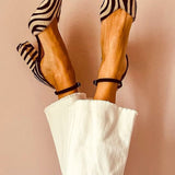 Zebrina™ | Sandales à imprimé zèbre avec à talon moyen