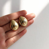 Triin | Boucles d’oreilles scintillant métallisé pendante