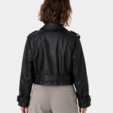 Aigline | Trench court en similicuir
