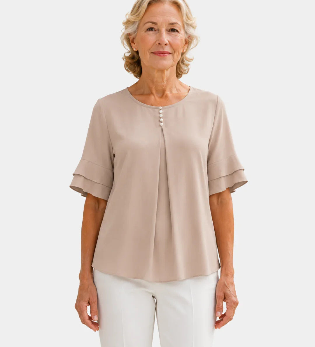 Hadelinde | Blouse sophistiquée Boutonné