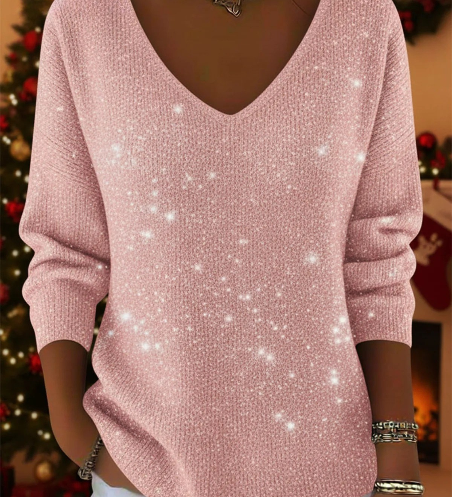 Adele | Pull à col en V Festive