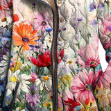 Vera | Veste matelassée à motif fleuri automnal