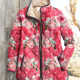 Catherine | Veste matelassée à motif fleuri