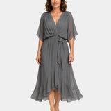 Carmen | Robe à col en V Mousseline