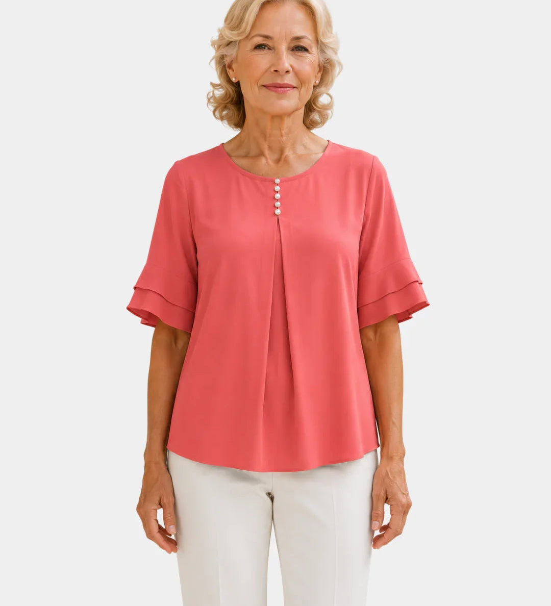 Hadelinde | Blouse sophistiquée Boutonné