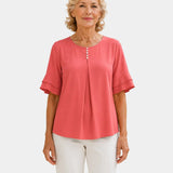 Hadelinde | Blouse sophistiquée Boutonné