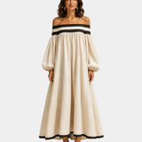 Cindy | Robe longue à épaules dénudées