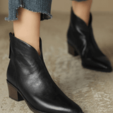 Lina | Bottes montantes élégantes à talon carré pour femme
