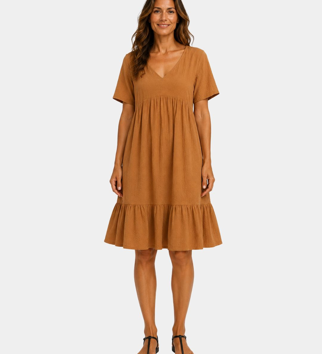 Alixandre | Robe élégante texturé midi