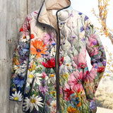 Vera | Veste matelassée à motif fleuri automnal
