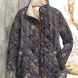 Evelyn | Manteau matelassé à motif fleuri rétro