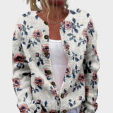 Laura | Gilet avec Automne motif fleuri