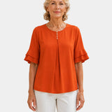 Hadelinde | Blouse sophistiquée Boutonné