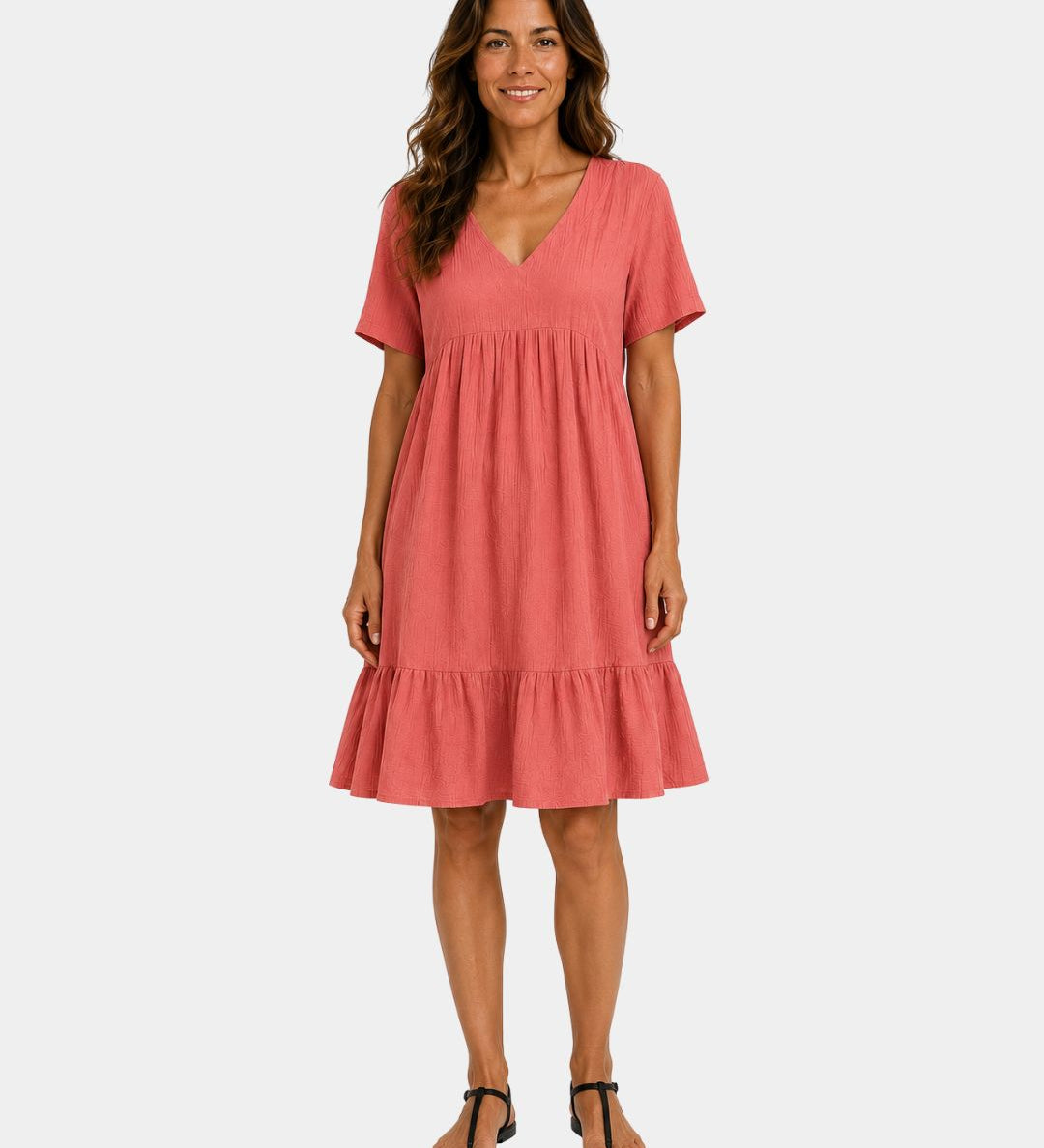 Alixandre | Robe élégante texturé midi