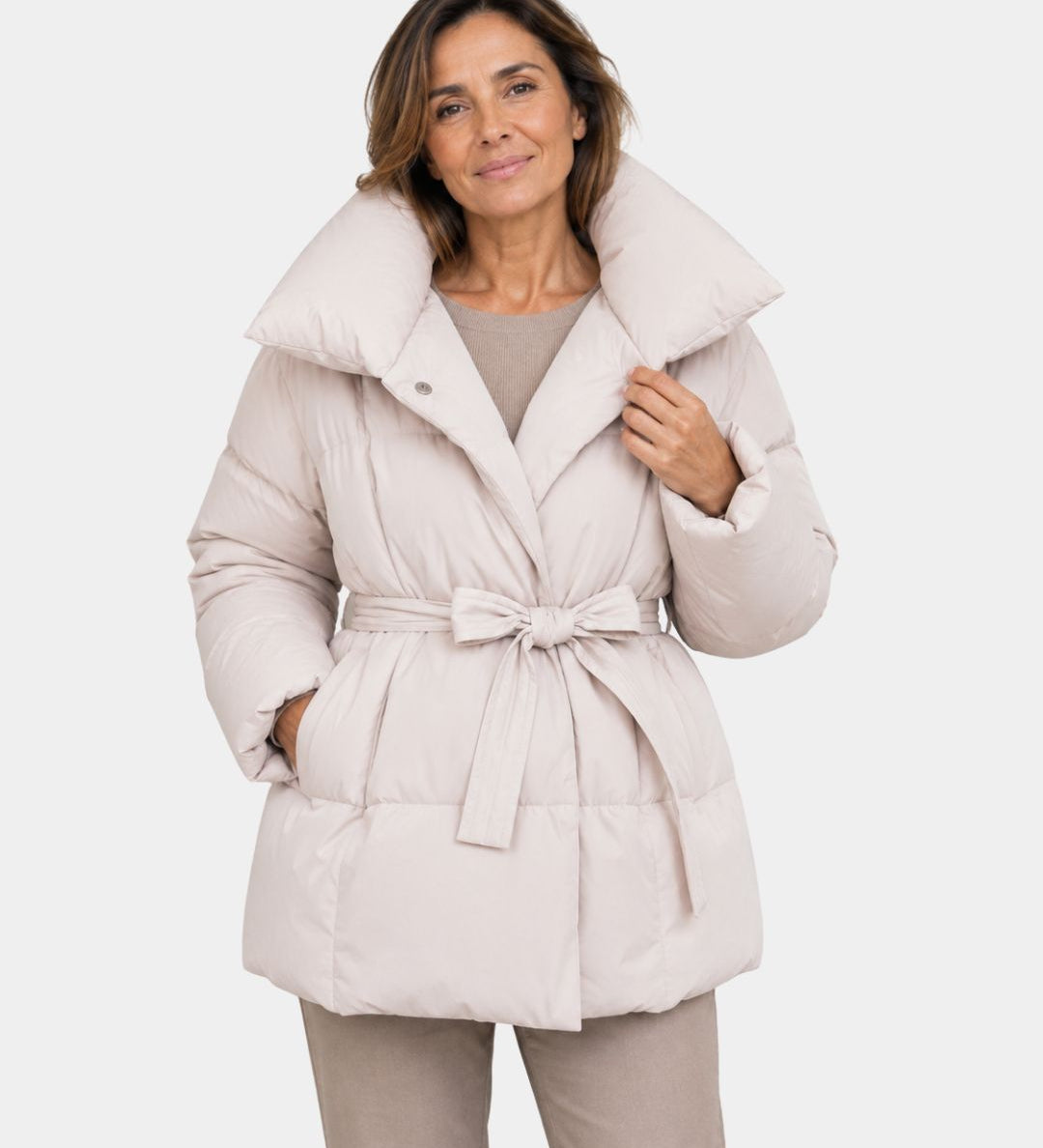 Alixène | Veste matelassée femme avec ceinture à la taille