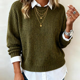 Pull À col patchwork