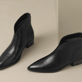 Lina | Bottes montantes élégantes à talon carré pour femme