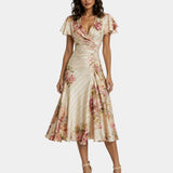 Bibiane | Robe midi fleurie
