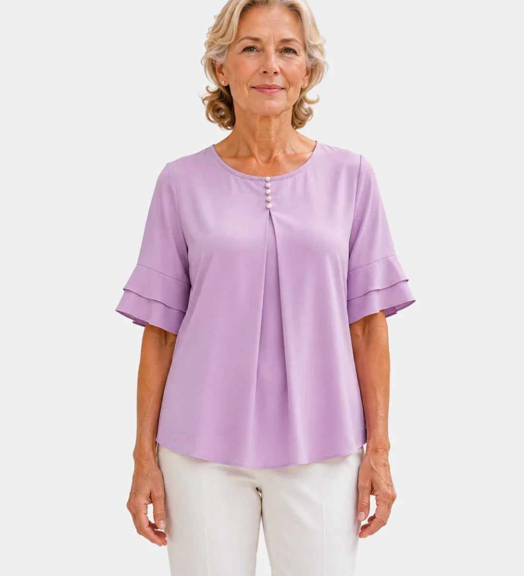 Hadelinde | Blouse sophistiquée Boutonné