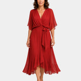 Carmen | Robe à col en V Mousseline