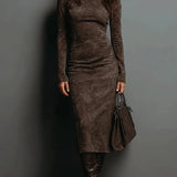 Sara | Robe en velours midi