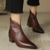 Lina | Bottes montantes élégantes à talon carré pour femme