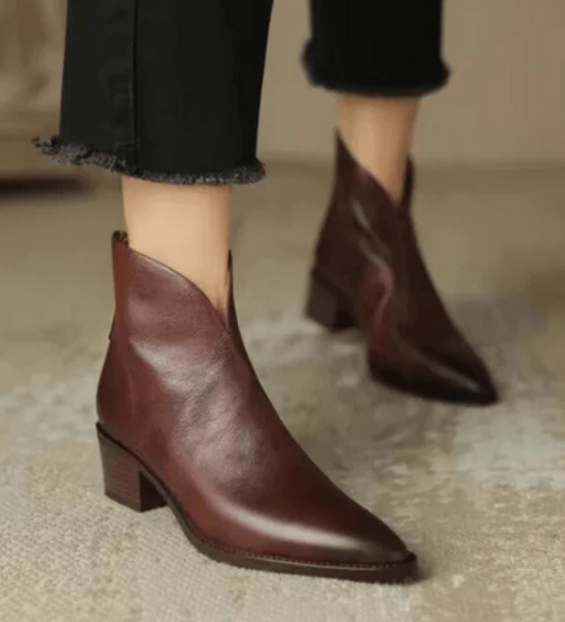 Lina | Bottes montantes élégantes à talon carré pour femme