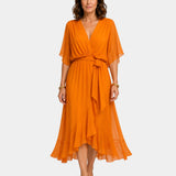 Carmen | Robe à col en V Mousseline