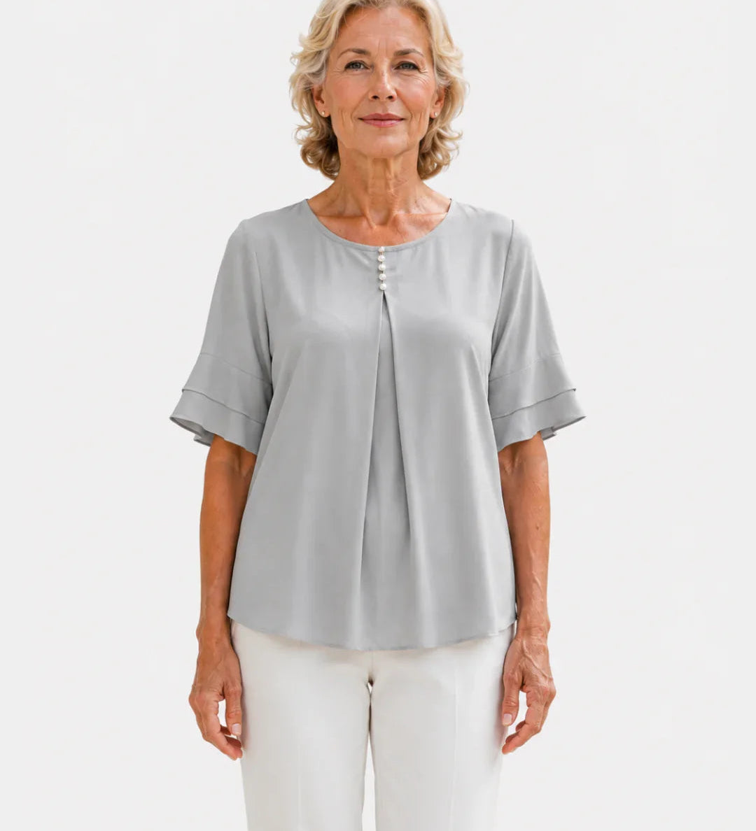 Hadelinde | Blouse sophistiquée Boutonné