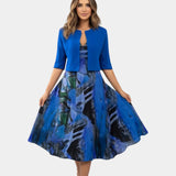 Stacy | Robe midi avec Coordinating Veste