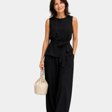 Iseultine | Ensemble deux pièces avec top sans manches et pantalon