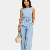 Iseultine | Ensemble deux pièces avec top sans manches et pantalon