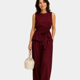 Iseultine | Ensemble deux pièces avec top sans manches et pantalon