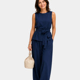 Iseultine | Ensemble deux pièces avec top sans manches et pantalon